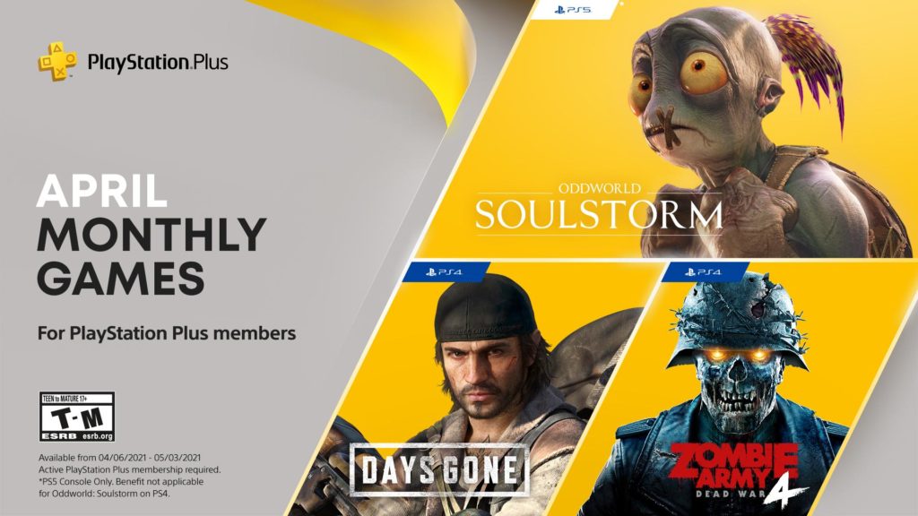 Jeux PS Plus Avril 2021