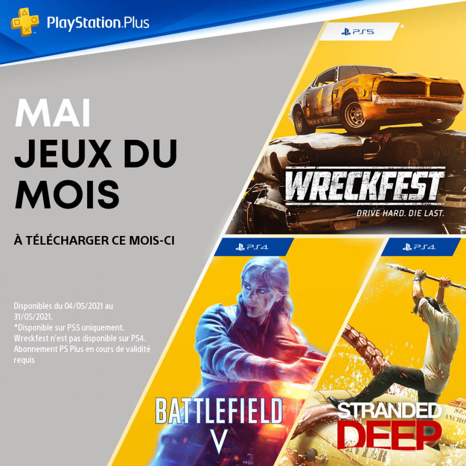Jeux PS Plus Mai 2021