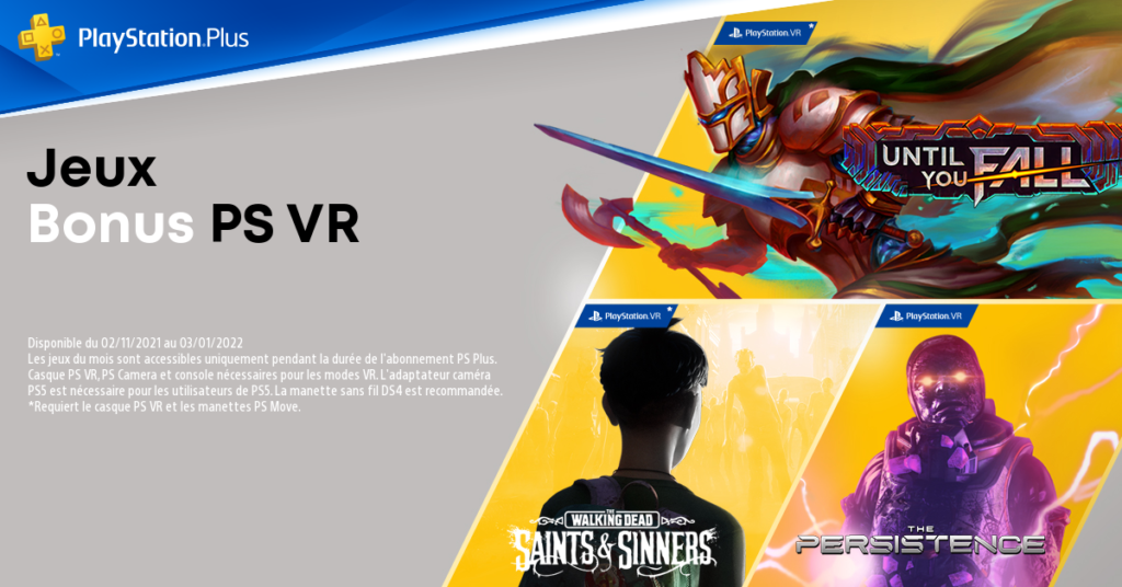 playstation plus deěcembre 2021 bonus ps vr