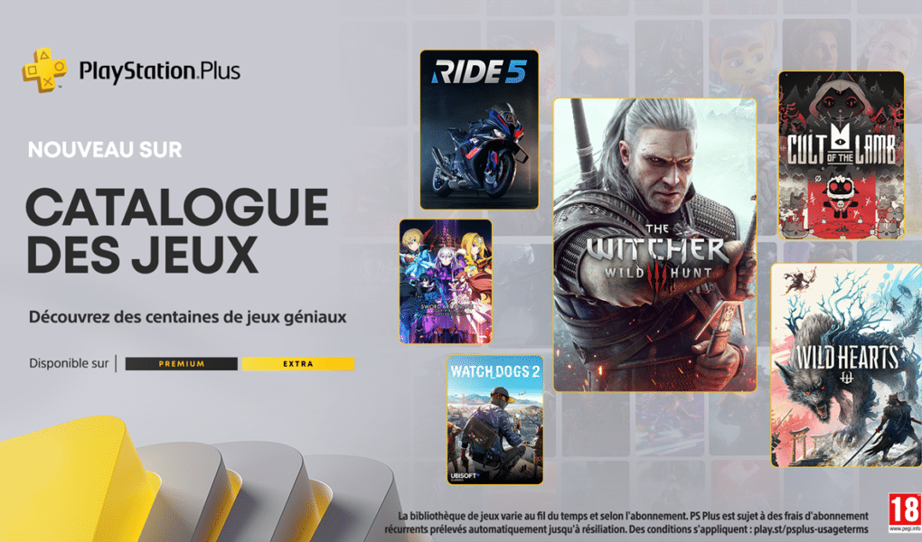 Catalogue PS Plus Extra / Premium - Aout 2024