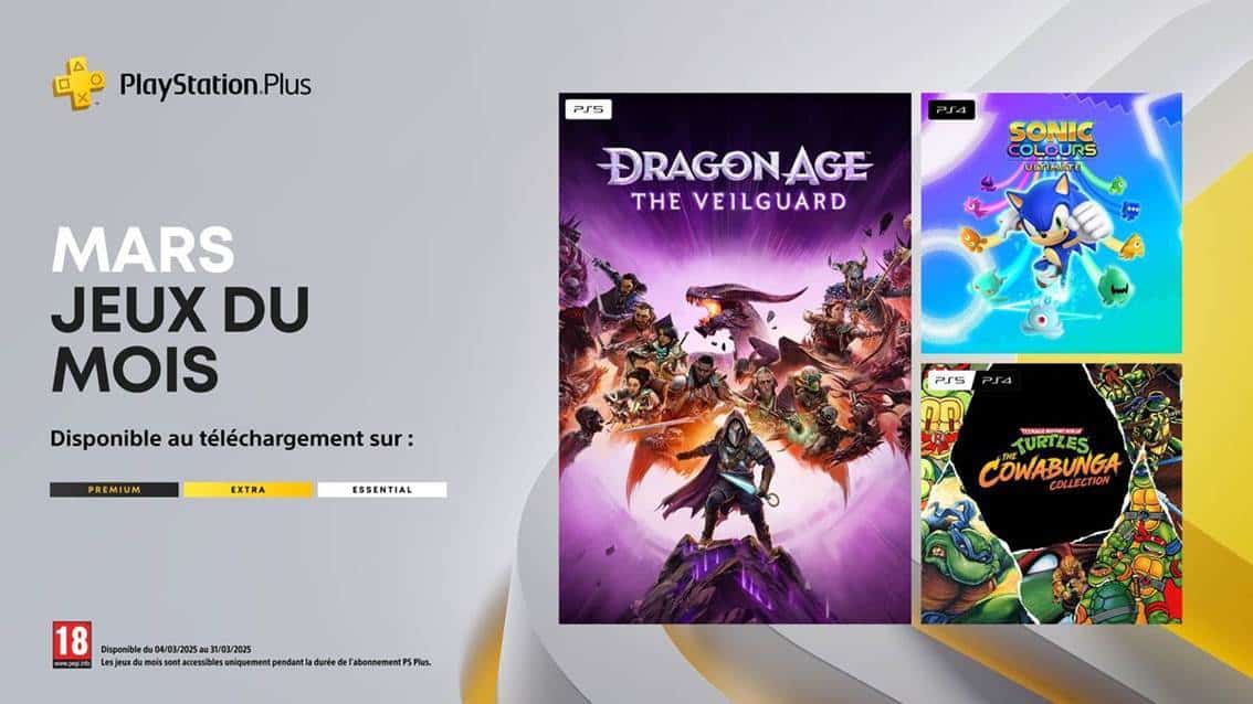 Jeux PS Plus Mars 2025