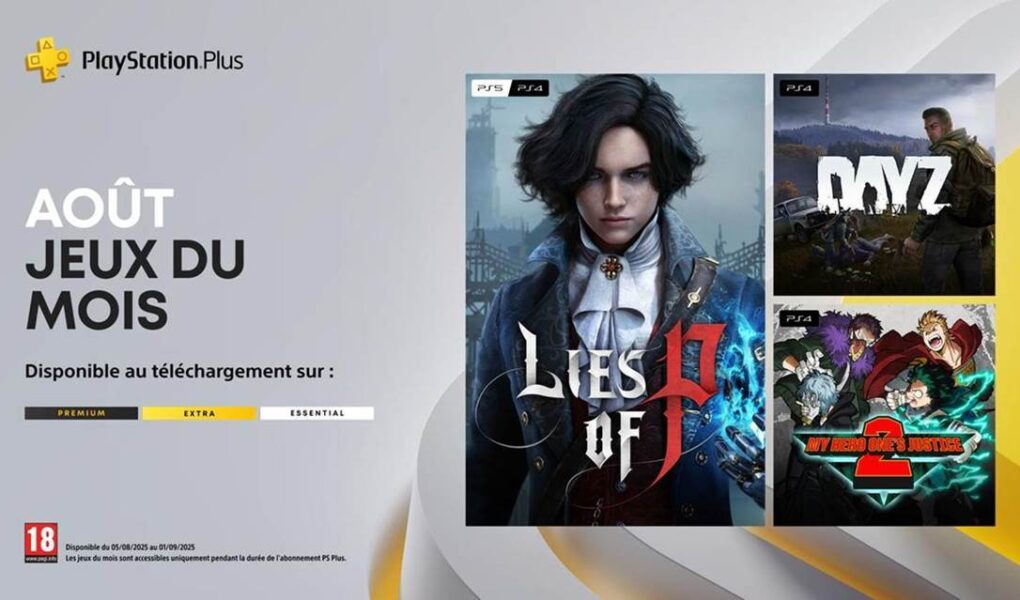 Jeux PS Plus Aout 2025