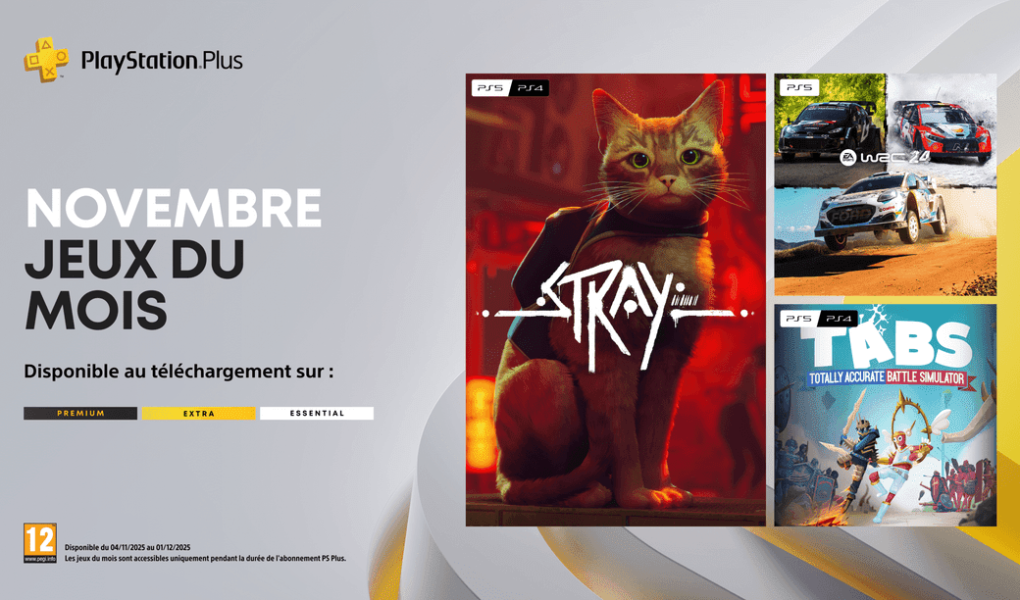 Jeux PS Plus Novembre 2025
