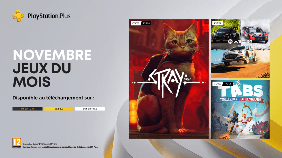 Jeux PS Plus Novembre 2025